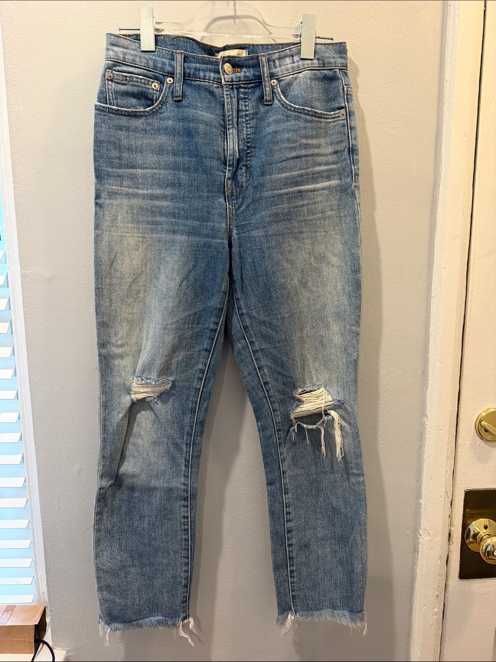Madewell Perfect Vintage Blue Ripped Women's Jeans